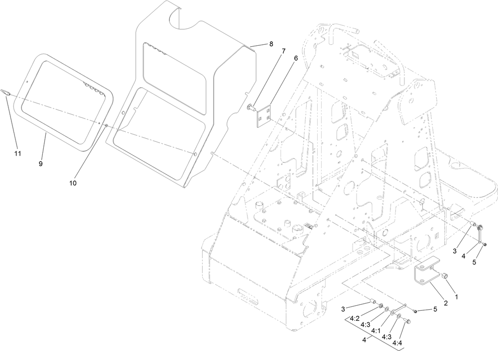 Hood And Cover Assembly Diagram and Parts List for 22337CP 410400000 - 999999999 Toro Lawn Tractor Accessories