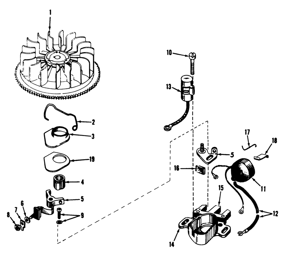 Magneto No. 610694a Diagram and Parts List for 56044 1000001 - 1999999 Toro Lawn Tractor