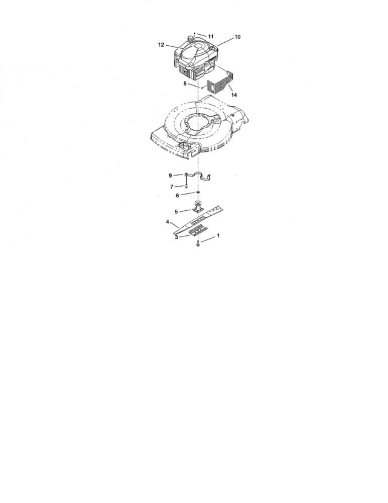 Engine And Blade Diagram and Parts List for 20065 280000001 & UP Toro Lawn Mower