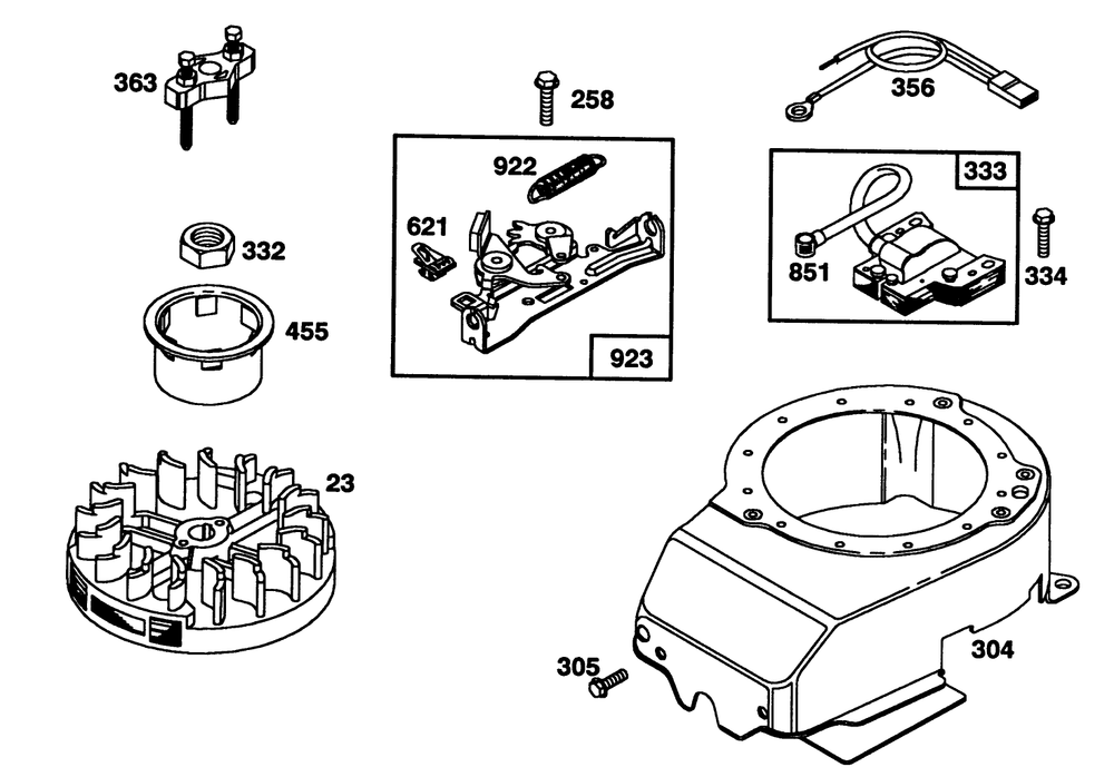 Engine Briggs & Stratton Model 124702-3115-01 Diagram and Parts List for 20214 1000001 - 1999999 Toro Lawn Mower