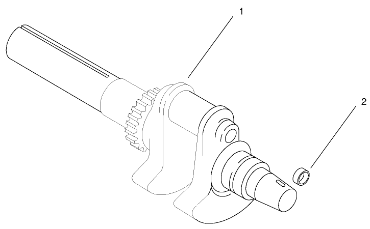 Group 1-Crankshaft (Model 73470 Only) Diagram and Parts List for 73470 8900001 - 8999999 Toro Lawn Tractor