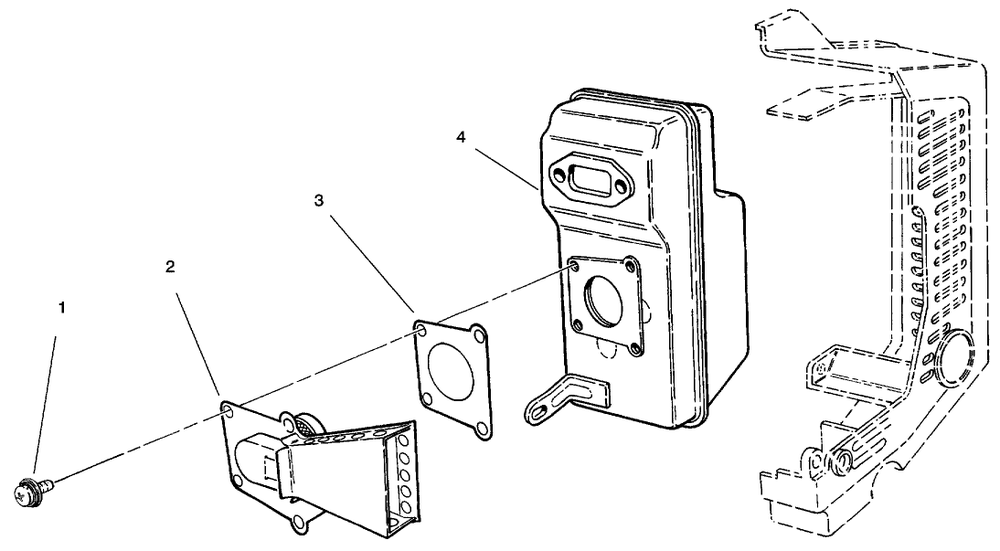 Spark Arrester Muffler Kit No. 61-4330 (Optional) Diagram and Parts List for 30941 69000001 - 69999999 Toro Leaf Blower / Vacuum