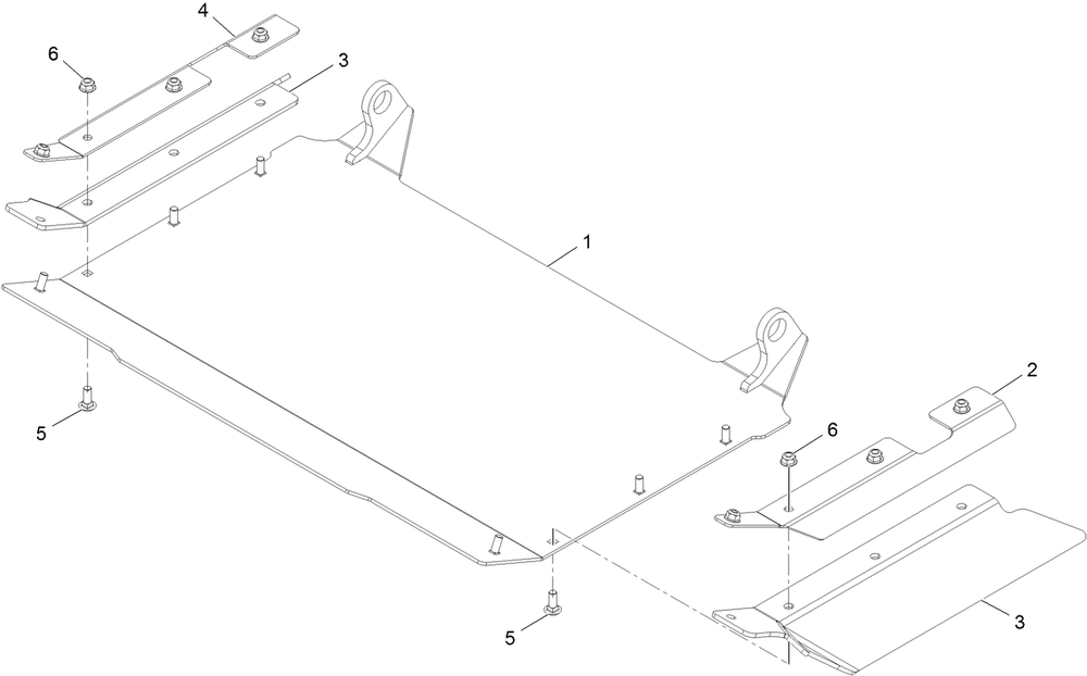 Discharge Tunnel Assembly Diagram and Parts List for 72029 407415806-999999999 Toro Lawn Tractor