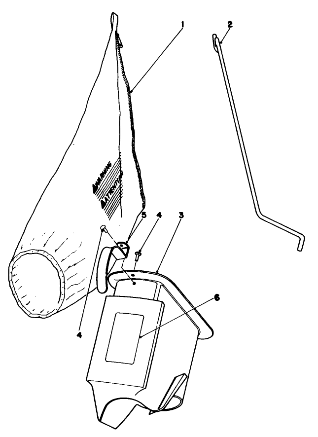 Bagging Kit No. 36-8380 (Optional) Diagram and Parts List for 16300 2000001 - 2999999 Toro Lawn Mower