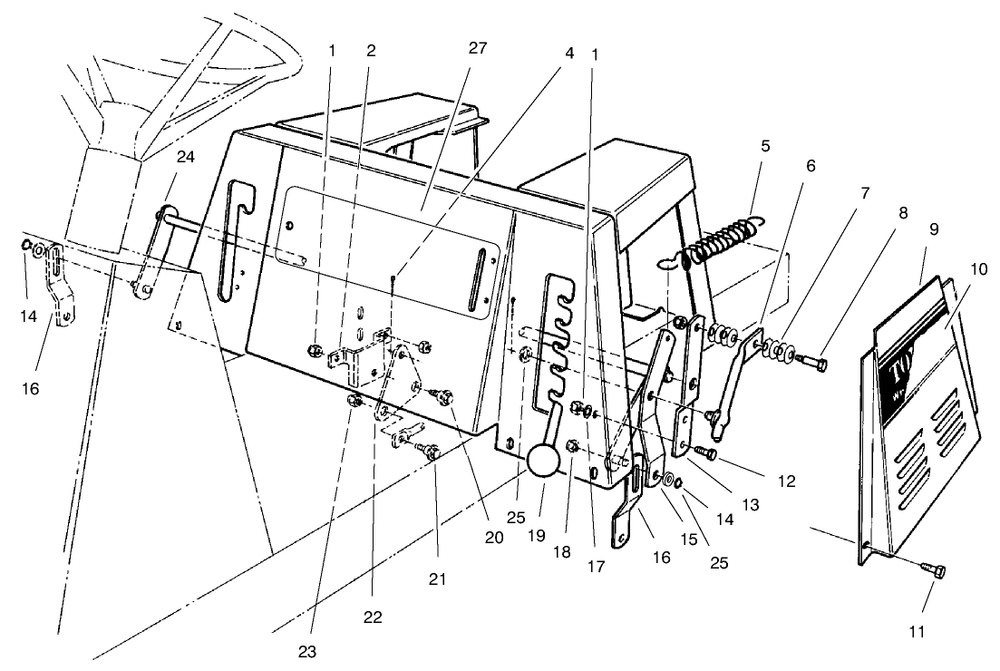 Linkage Assembly Diagram and Parts List for 70142 79000001 - 79999999 Toro Lawn Tractor