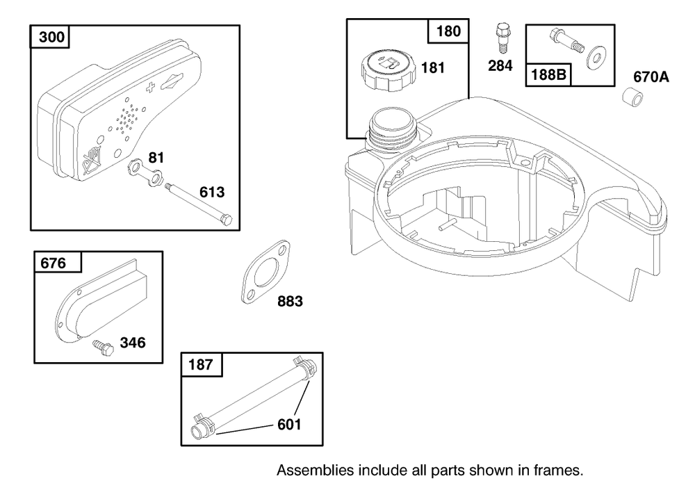 Engine Briggs & Stratton Model 12h807-0660-01 Diagram and Parts List for 20480 7900001 - 7999999 Toro Lawn Mower