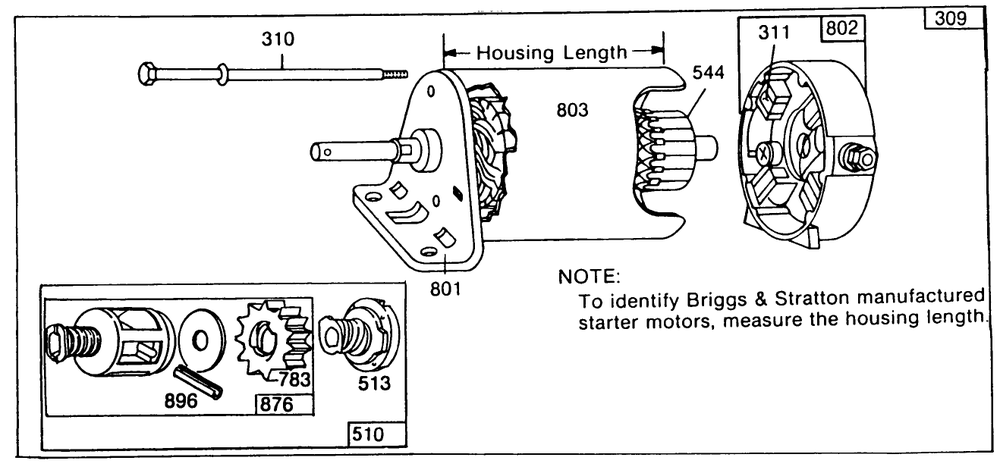 Engine Briggs & Stratton Model No. 252707-0621-01 Diagram and Parts List for 56155 7000001 - 7999999 Toro Lawn Tractor
