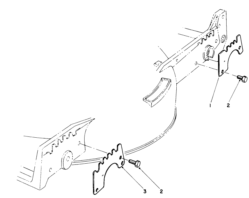 Wear Plate Model No. 49-4080 (Optional) Diagram and Parts List for 20219 1000001 - 1999999 Toro Lawn Mower