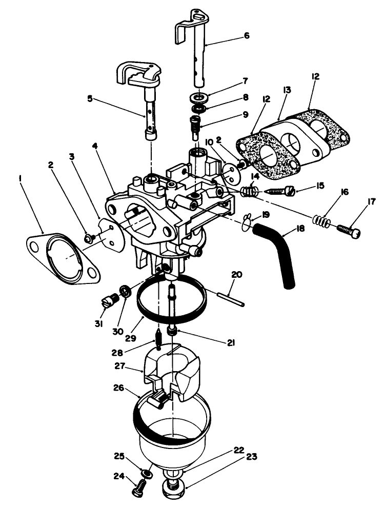 Carburetor Assembly (Model No. Vmf5) Diagram and Parts List for 20624 7000001 - 7999999 Toro Lawn Mower