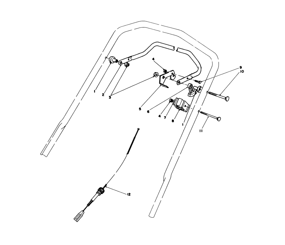 Traction Control Assembly Diagram and Parts List for 20626C 6000001 - 6999999 Toro Lawn Mower