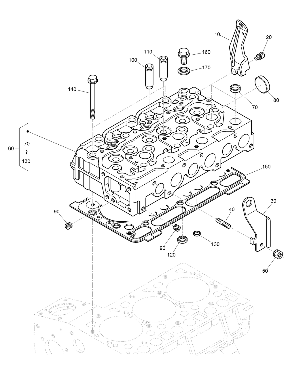 Cylinder Head Assembly Diagram and Parts List for 22530 414400000 - 999999999 Toro Lawn Tractor Accessories