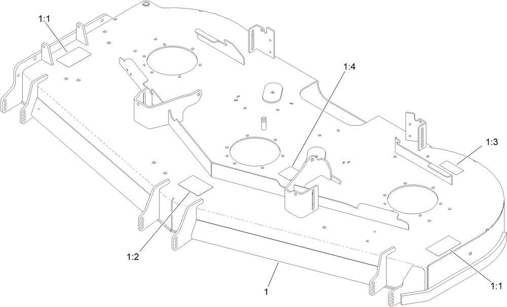 Deck Decal Assembly No. 147-5042 Diagram and Parts List for 74024 416443235 - 417399999 Toro Lawn Tractor
