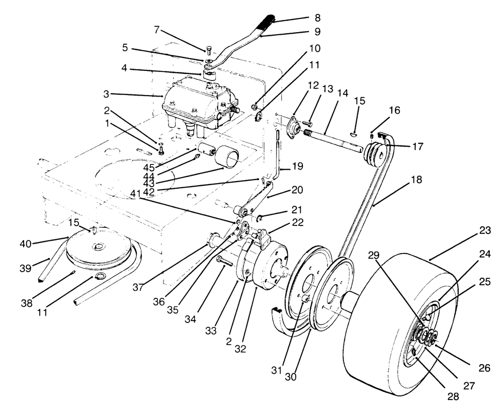 Axle Assembly Diagram and Parts List for 30166 590001 - 599999 Toro Lawn Tractor Accessories