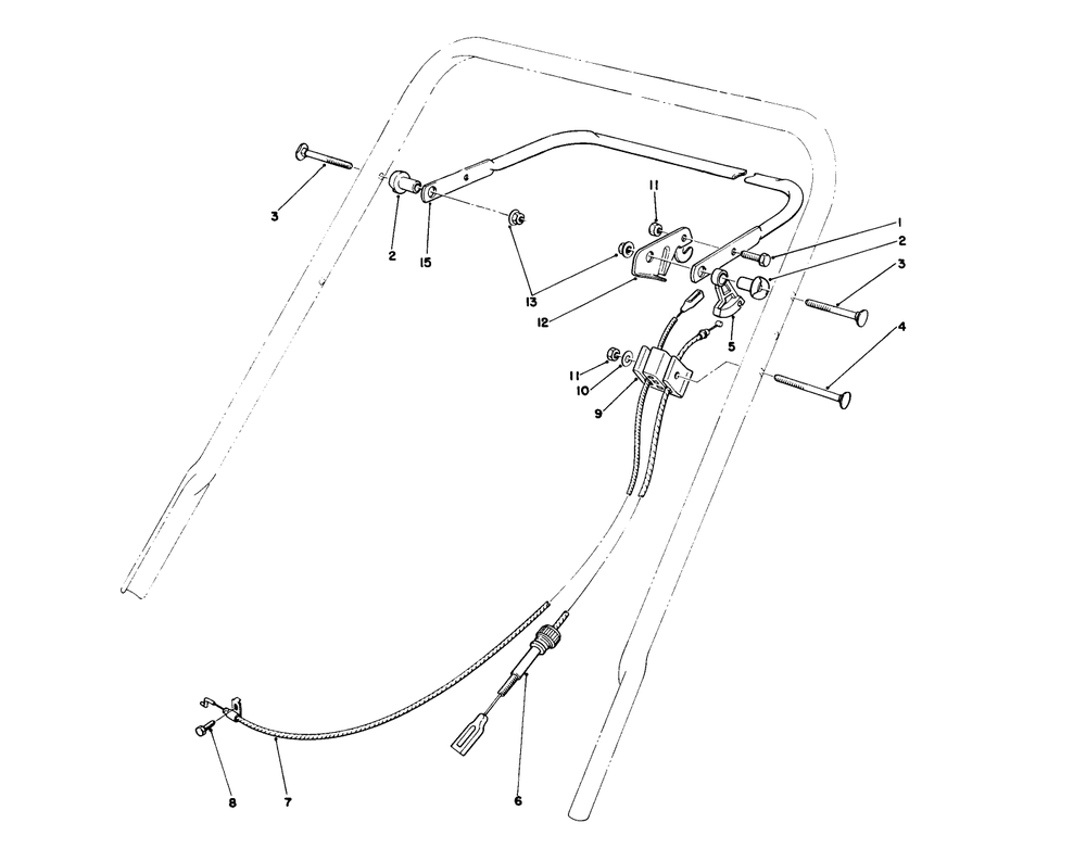 Traction Control Assembly Diagram and Parts List for 20631 8000001 - 8999999 Toro Lawn Mower