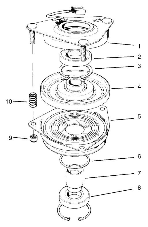 Clutch Asm No. 54-3200 Diagram and Parts List for 30177 795101 - 799999 Toro Lawn Tractor Accessories