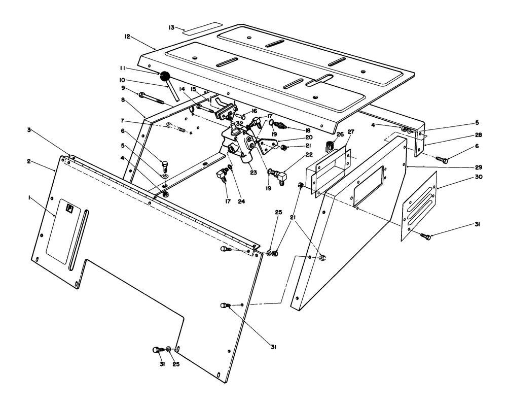 Seat Support Assembly Diagram and Parts List for 30754 800001 - 899999 Toro Lawn Tractor