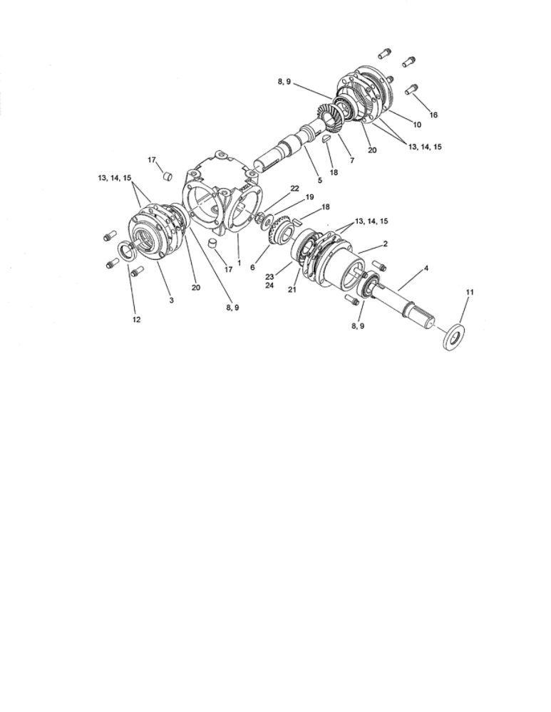 Gearbox Assembly Diagram and Parts List for 74264 260000001 AND UP Toro Lawn Mower