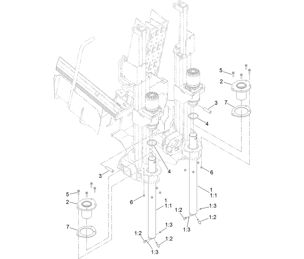 Rock Stakes Assembly Diagram and Parts List for 23934  Toro Lawn Tractor Accessories