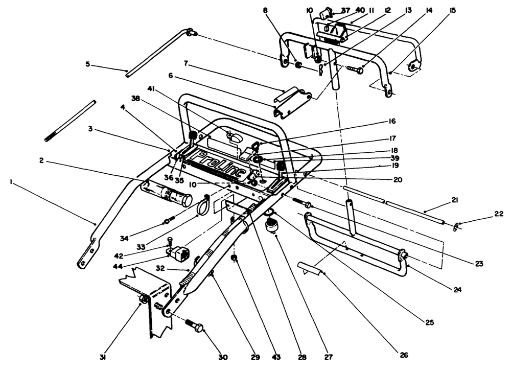 Handle Assembly Diagram and Parts List for 30180 200001 - 299999 Toro Lawn Tractor Accessories