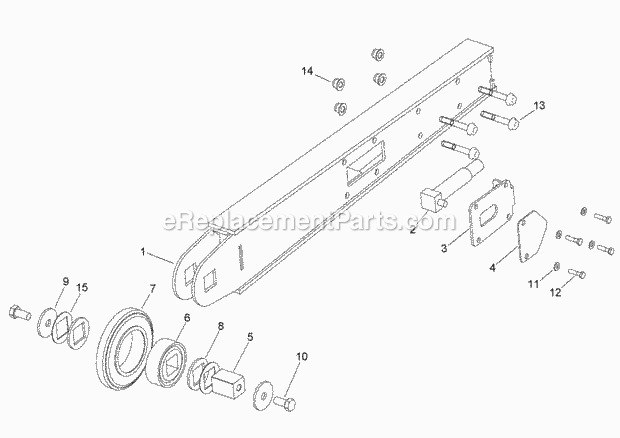 36 Inch Trencher Rock Boom And Mounting (24 I Diagram and Parts List for 2011  Toro Lawn Tractor Accessories