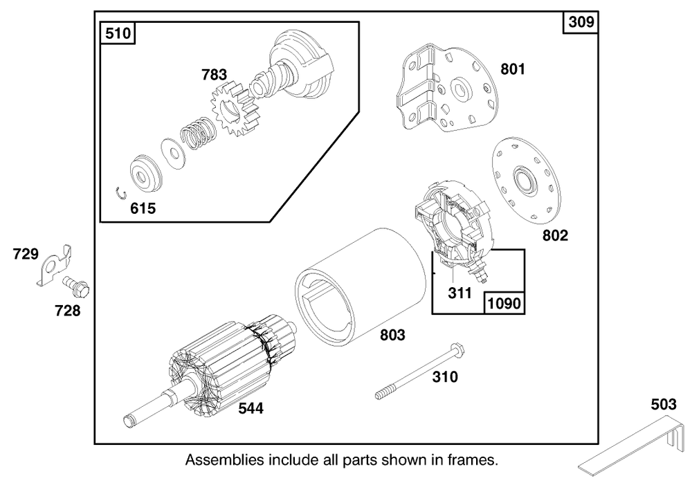 Engine Briggs & Stratton Model 28n777-0174-01 Diagram and Parts List for 71217 7900001 - 7999999 Toro Lawn Tractor