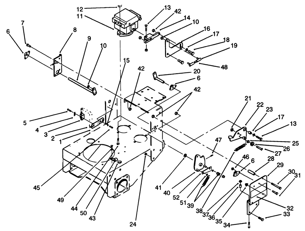 Hydraulic Pump & Linkage Assembly Diagram and Parts List for 30185 20000001 - 29999999 Toro Lawn Tractor Accessories
