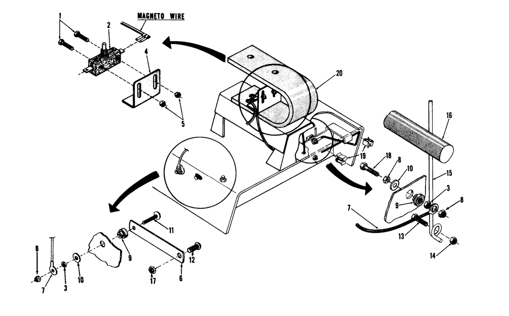 Interlock Assembly Parts List Diagram and Parts List for 51060 000001 - 099999 Toro Lawn Tractor