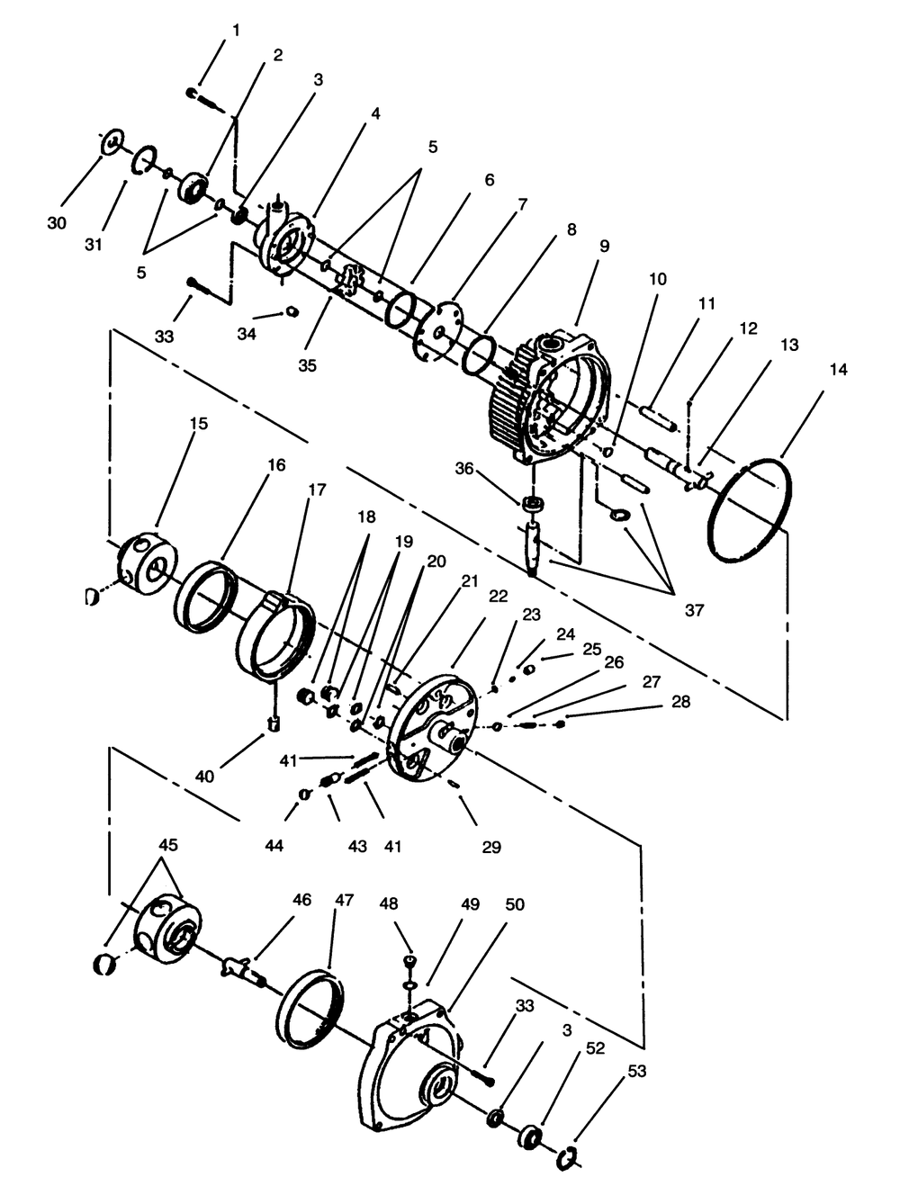 Eaton Hydrostatic Transmission #1100-062 Diagram and Parts List for 73520 5900178 - 5999999 Toro Lawn Tractor