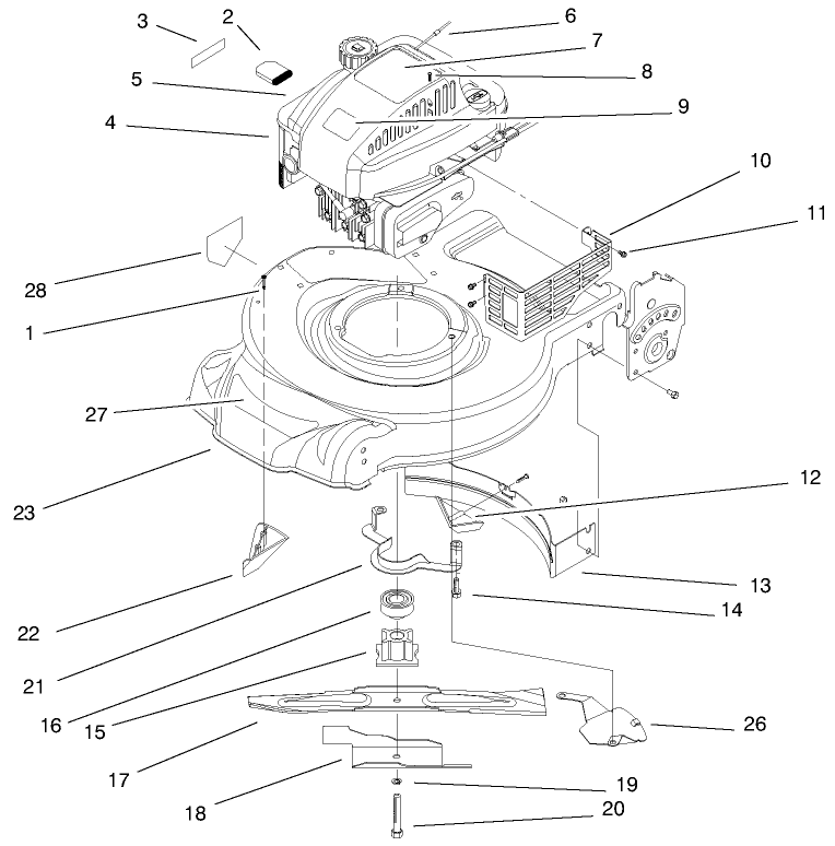 Engine Assembly Diagram and Parts List for 20452 8900001 - 8999999 Toro Lawn Mower