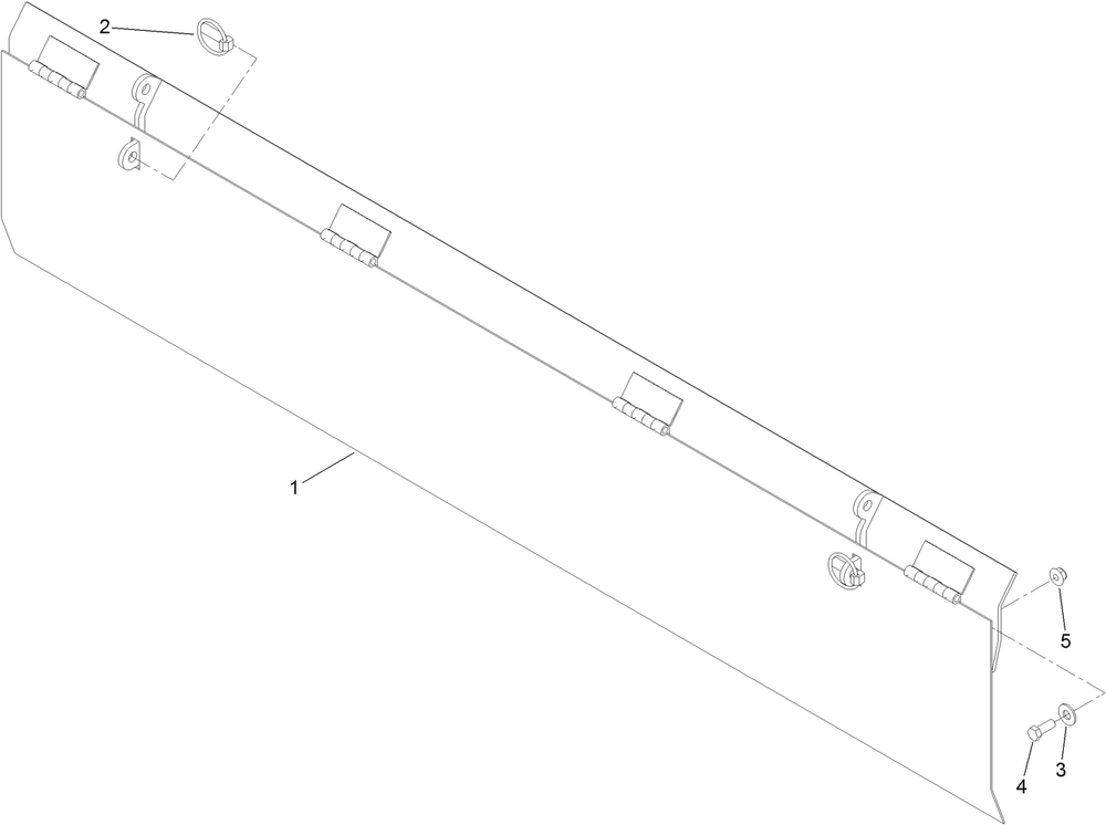 Deflector Assembly Diagram and Parts List for 22539  Toro Power Broom