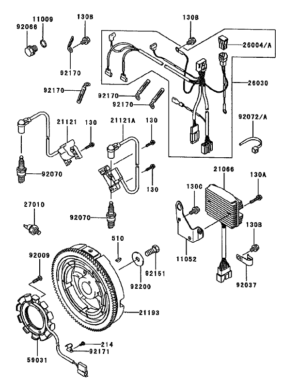Electric Equipment Diagram and Parts List for 74214 (220000001-220999999)(2002) Toro Lawn Mower