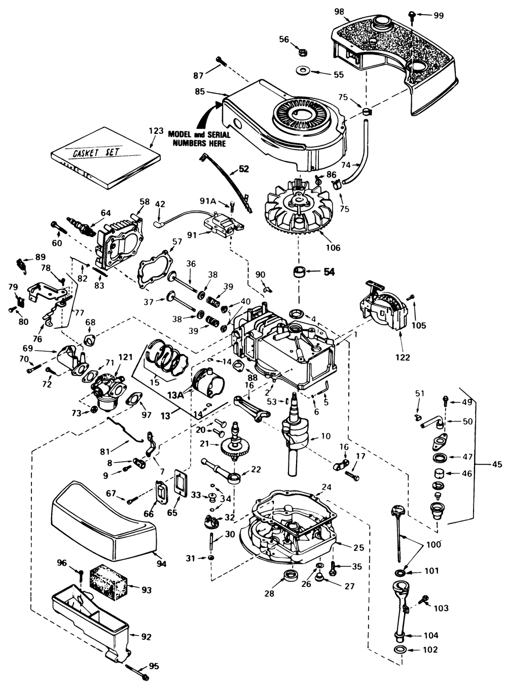 Engine Tecumseh Model No. Tnt 100-10078e (Continued) Diagram and Parts List for 20758 3000001 - 3999999 Toro Lawn Mower