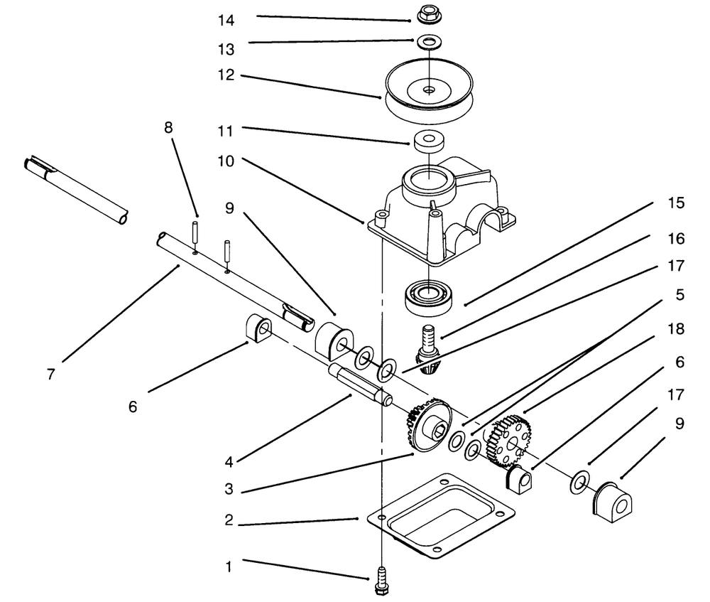 Gearcase Assembly No. 71-9600 Diagram and Parts List for 20922BC 59000001 - 59999999 Toro Lawn Mower