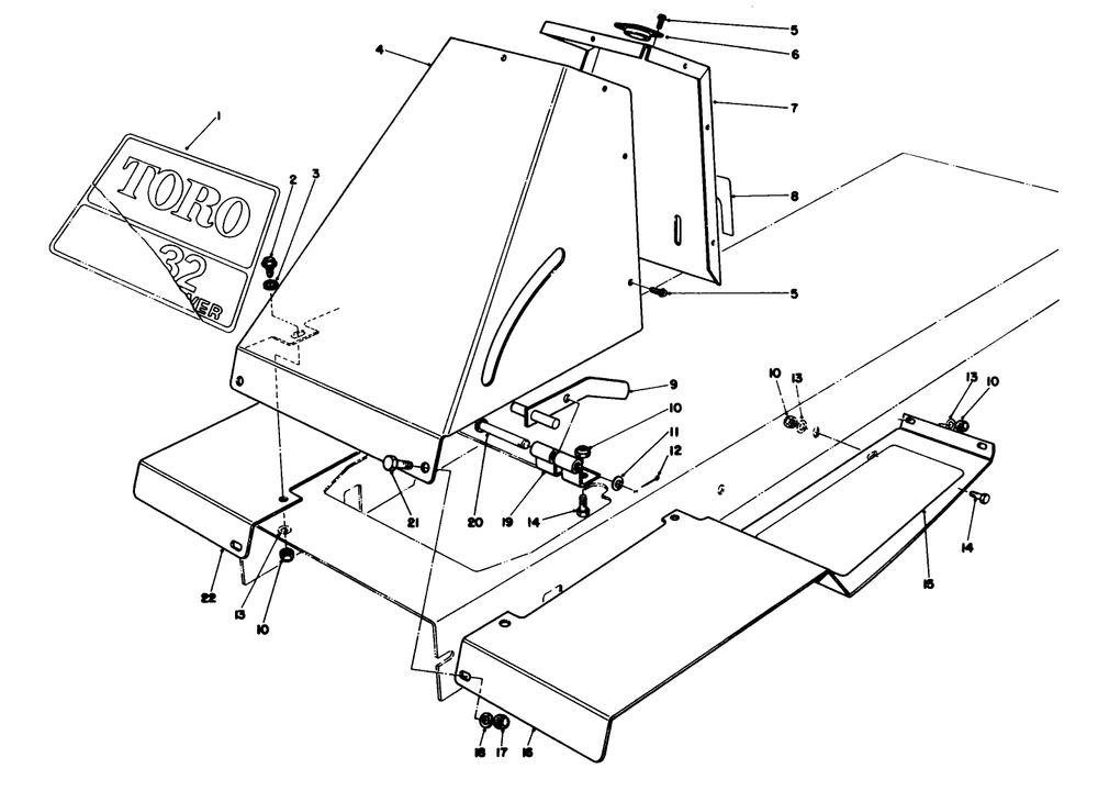 Front Tower Assembly Diagram and Parts List for 56175 8000001 - 8999999 Toro Lawn Tractor