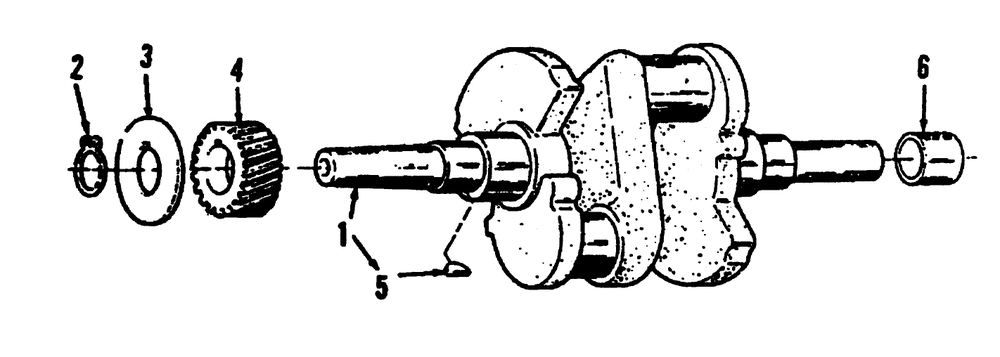 Crankshaft Diagram and Parts List for R1-20OE02 2000001 - 2999999 Toro Lawn Tractor