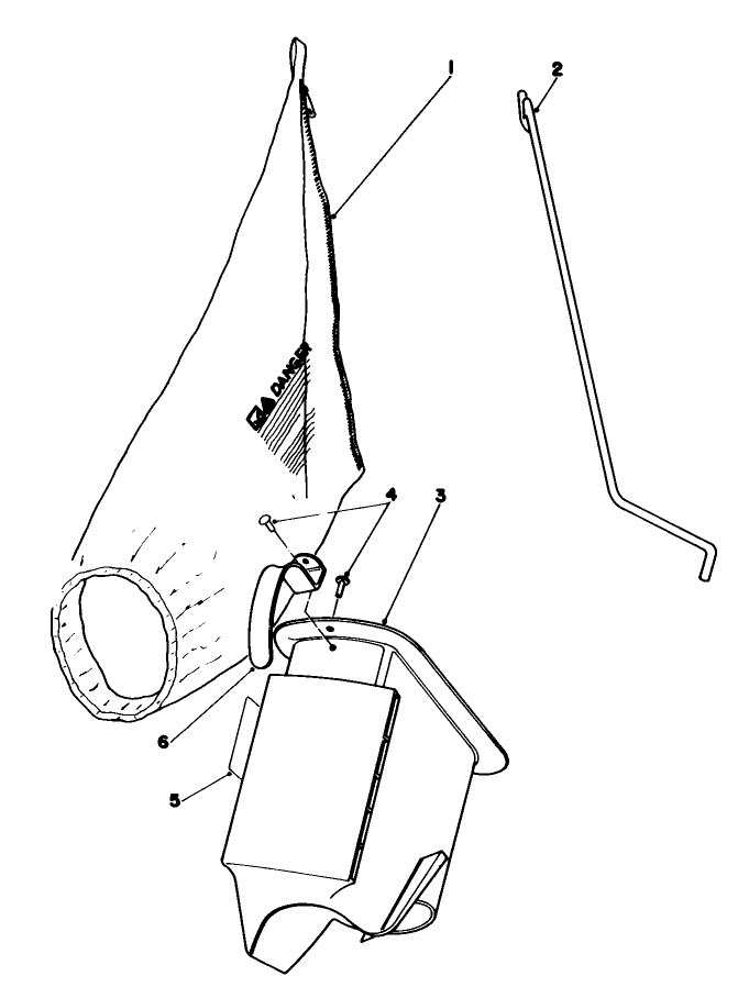 Bagging Kit No. 47-6510 (Optional) Diagram and Parts List for 16297 3000001 - 3999999 Toro Lawn Mower