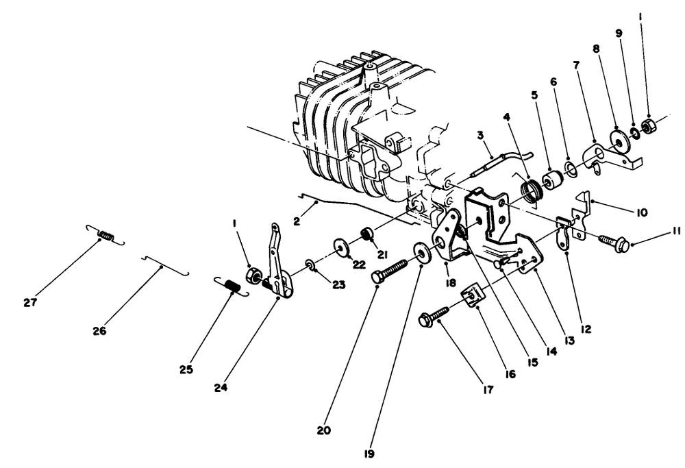 Governor Assembly Diagram and Parts List for 20584 6000001 - 6999999 Toro Lawn Mower