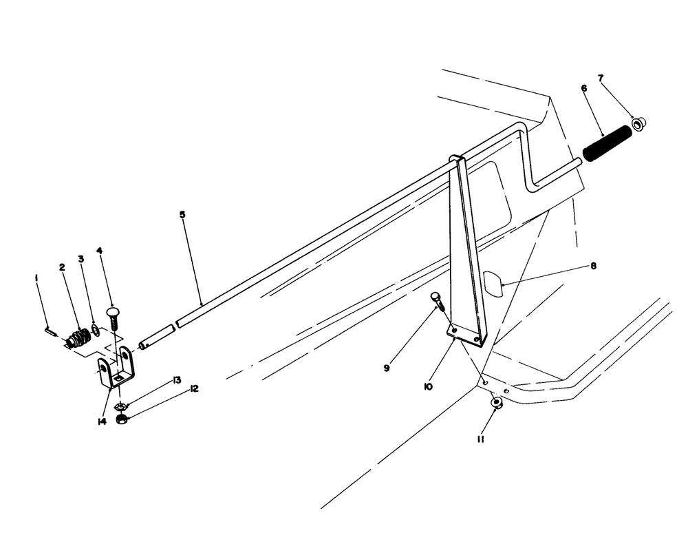 Chute Control Assembly 36" Snowthrower Attachment Model No. 59160 (Optional) Diagram and Parts List for 57400 8000001 - 8999999 Toro Lawn Tractor