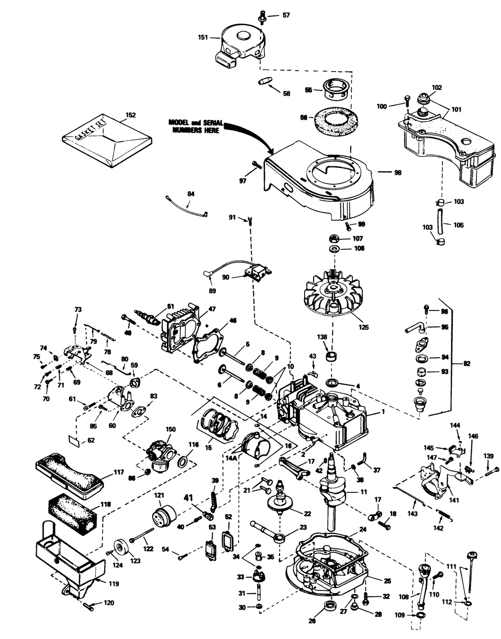 Engine Tecumseh Model No. Tvs90-43228d Diagram and Parts List for 20588 5000001 - 5999999 Toro Lawn Mower