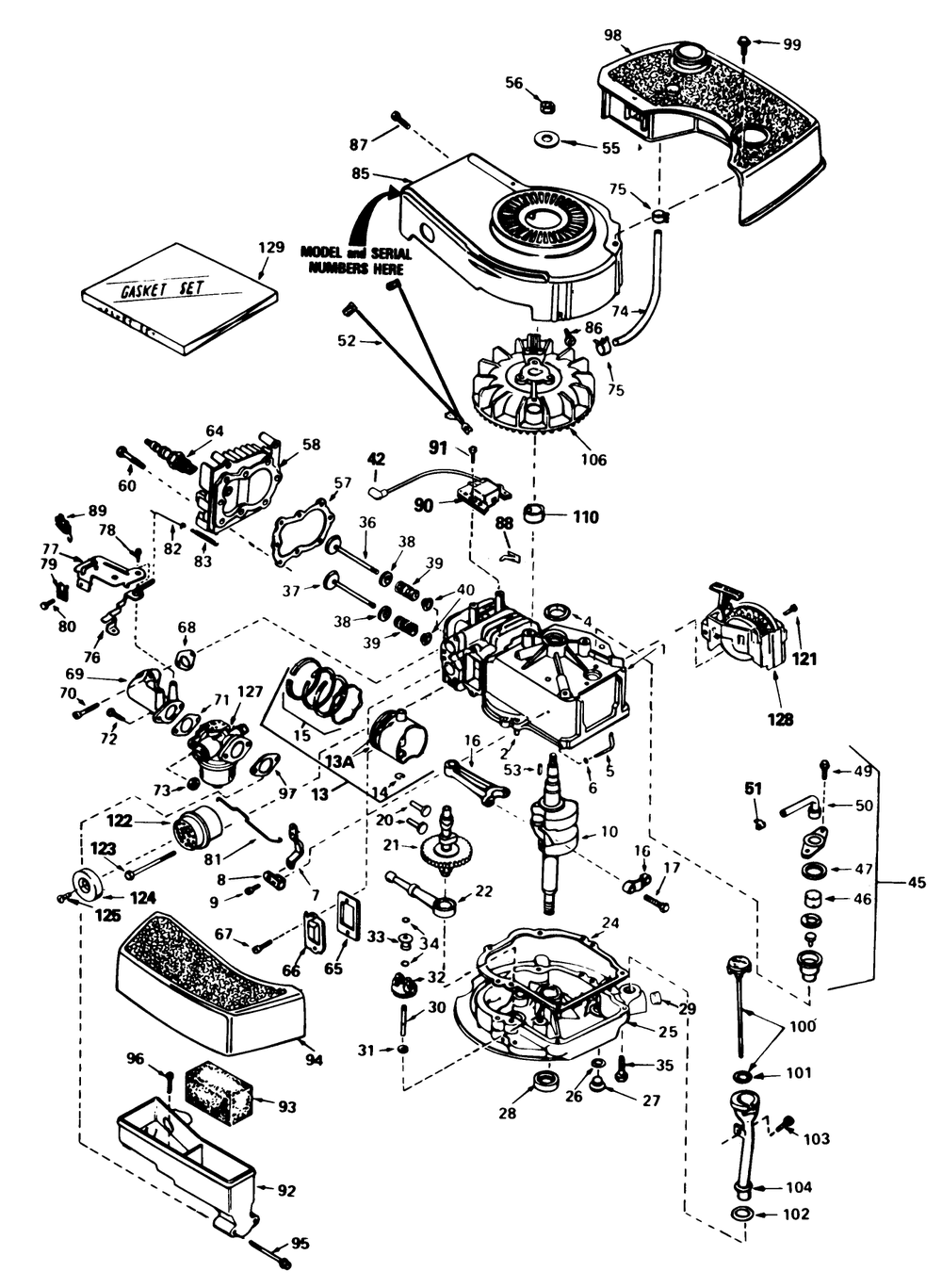 Engine Tecumseh Model No. Tnt 100-10083e Diagram and Parts List for 20672 3000001 - 3999999 Toro Lawn Mower