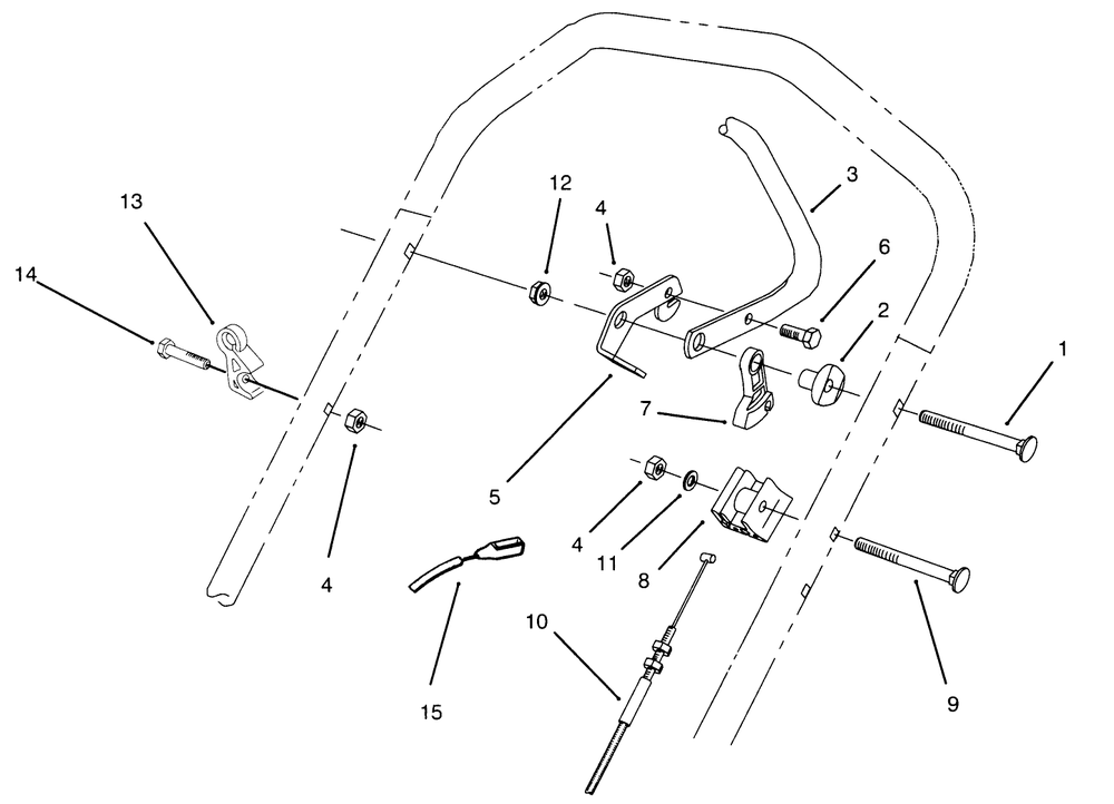 Traction Control Assembly Diagram and Parts List for 26635BC 5900001 - 5999999 Toro Lawn Mower