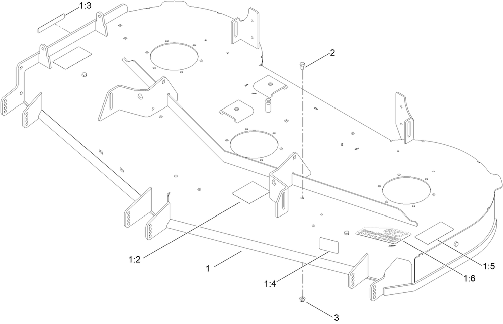 60in Deck Decal Assembly No. 145-4605 Diagram and Parts List for 76602 400000000 - 412999999 Toro Lawn Tractor
