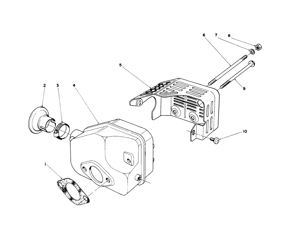 Muffler Assembly (Model No. 47pk9-1) Diagram and Parts List for 20680 0000001 - 0999999 Toro Lawn Mower