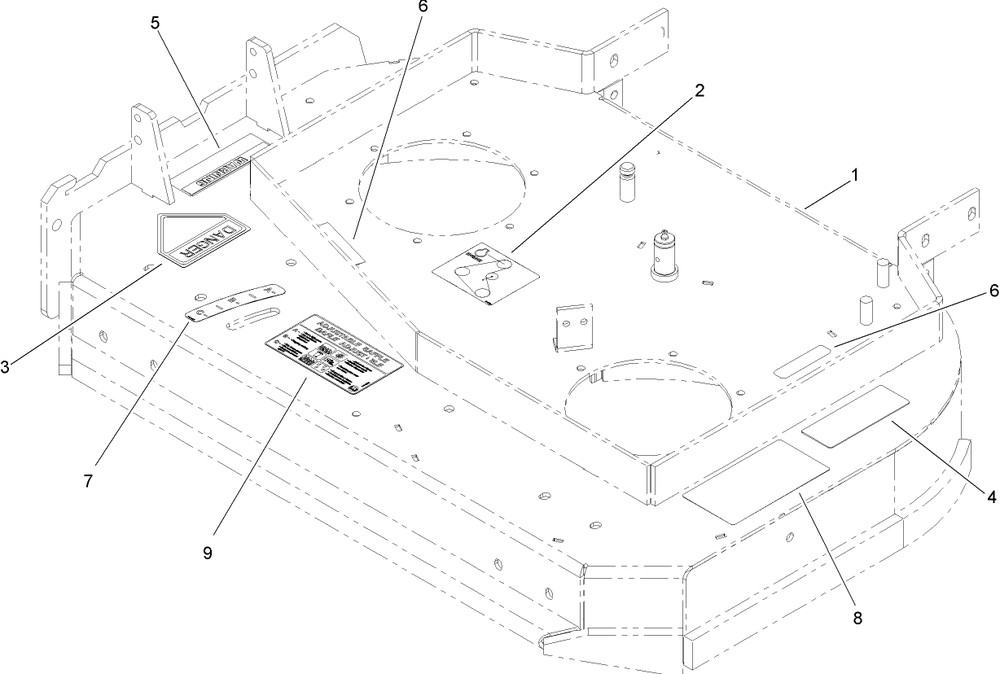Deck Assembly 2 Diagram and Parts List for 39984 (280000001-280999999)(2008) Toro Lawn Mower