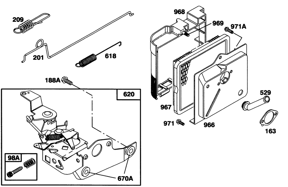 Engine Briggs & Stratton Model 122702-3171-01 Diagram and Parts List for 20434 4900001 - 4999999 Toro Lawn Mower