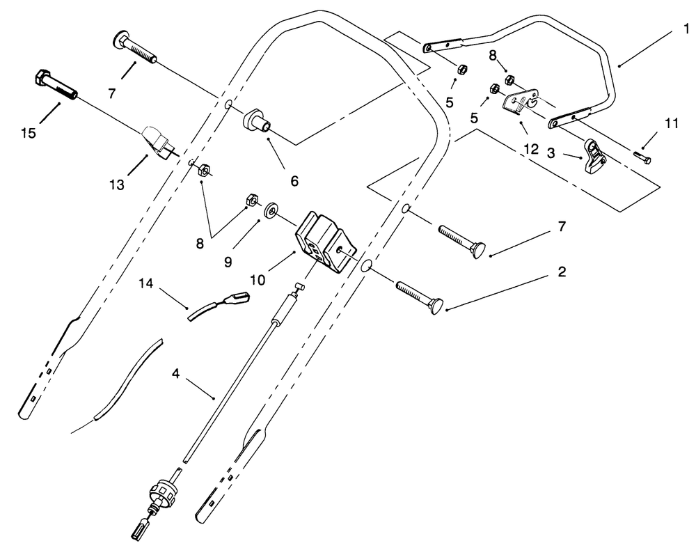 Traction Control Assembly Diagram and Parts List for 20766BC 59000001 - 59999999 Toro Lawn Mower