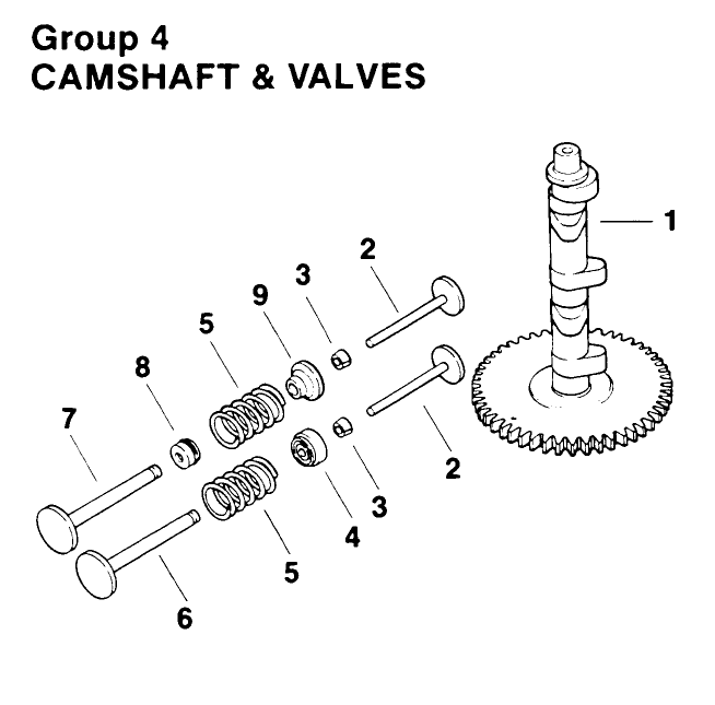 Camshaft & Valves-Engine Kohler Model No. Mv16s-Type Ps56519 Diagram and Parts List for 30180 490731 - 499999 Toro Lawn Tractor Accessories