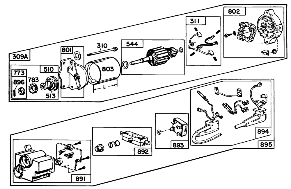 Starter Motor Kit Model No. 37-4630 (Optional) Diagram and Parts List for 38090 6000001 - 6999999 Toro Snow Blower