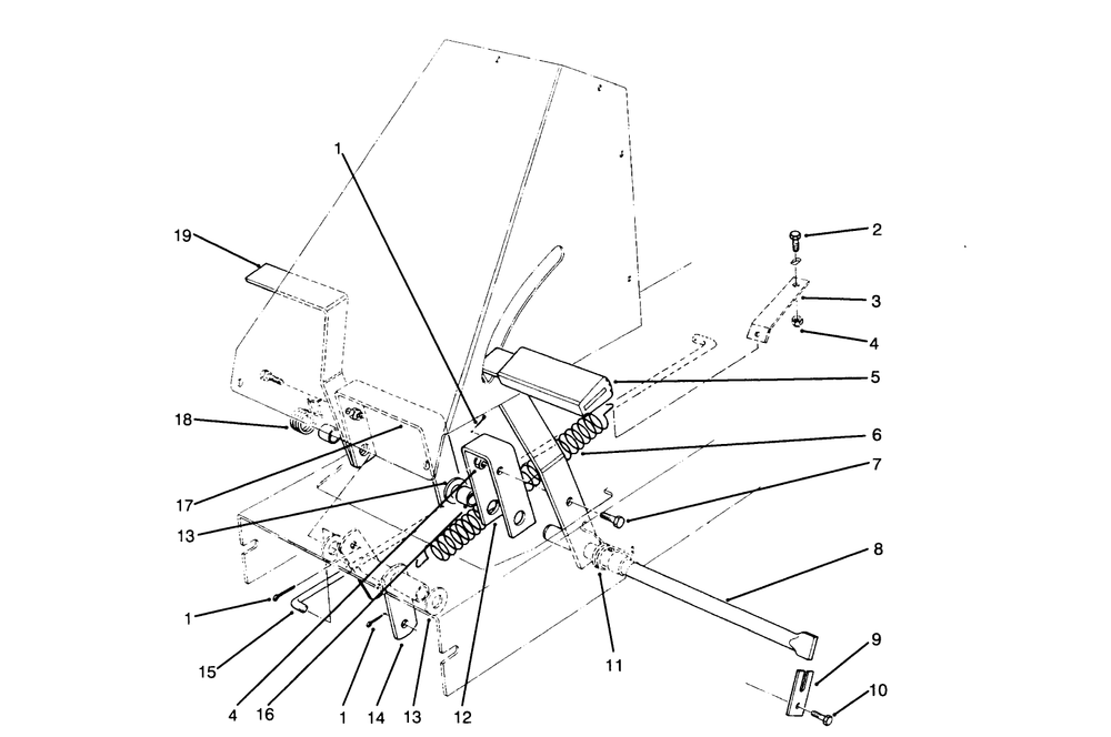 Brake & Clutch Assembly Diagram and Parts List for 70142 59000001 - 59999999 Toro Lawn Tractor