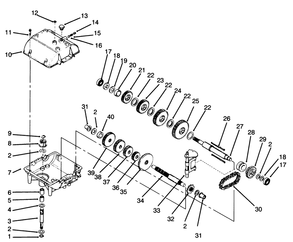 Peerless Transmission Model No. 700-039 Diagram and Parts List for 30165 5900001 - 5999999 Toro Lawn Tractor Accessories
